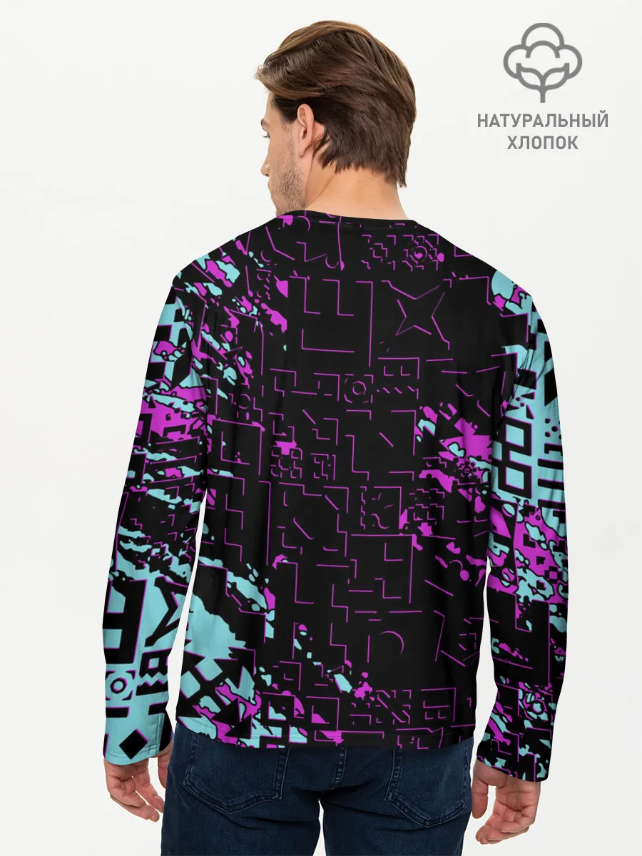 Мужской лонгслив базовый / Geometry Dash