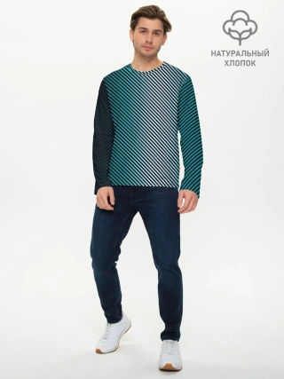 Мужской лонгслив базовый / Carbon Blue