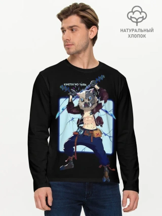 Мужской лонгслив базовый / Иноске Хашибира Kimetsu no Yaiba