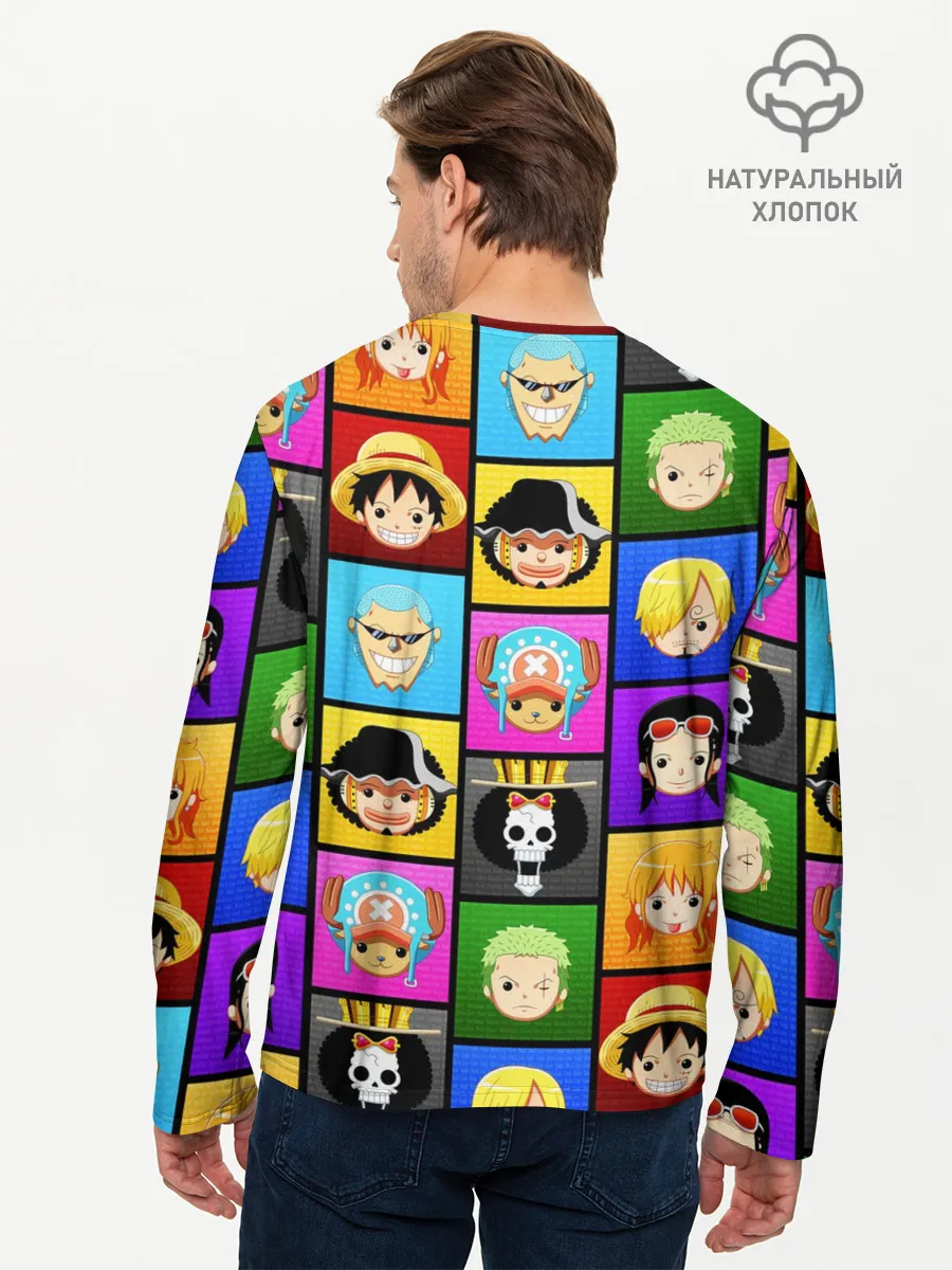 Мужской лонгслив базовый / ONE PIECE / ВАН ПИС / ГЕРОИ
