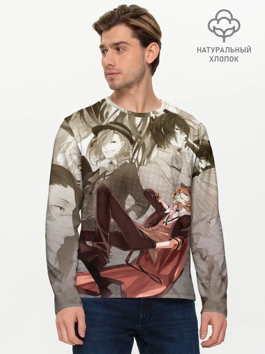 Мужской лонгслив базовый / Чуя Накахара