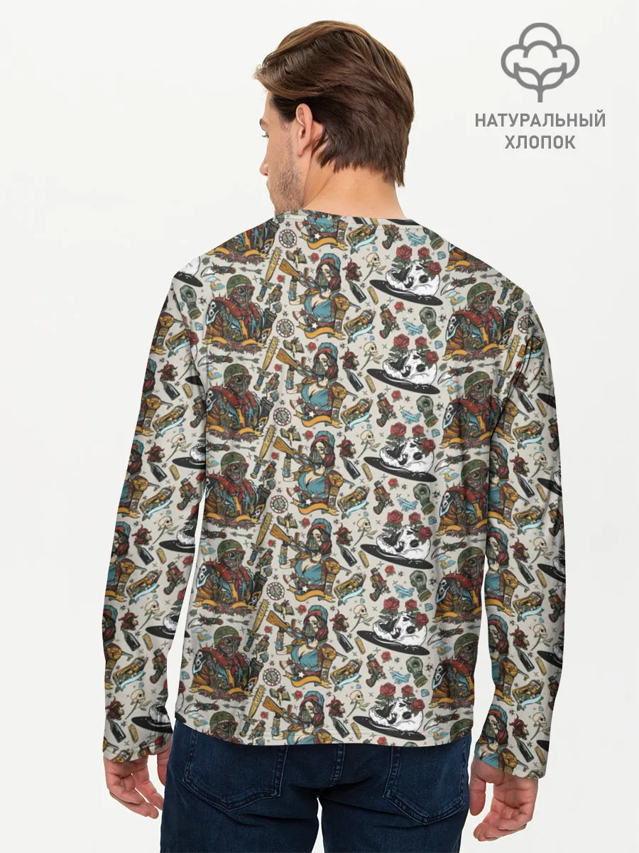 Мужской лонгслив базовый / апокалипсис / конец света