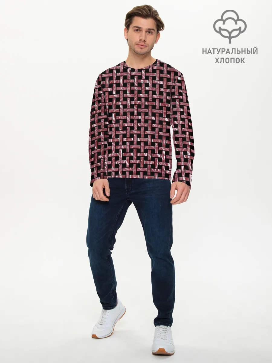 Мужской лонгслив базовый / Сплетение