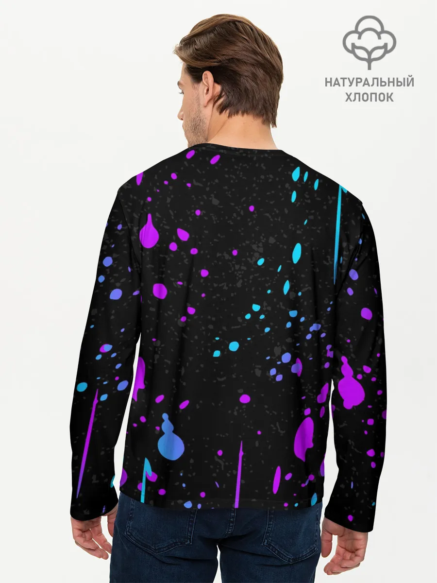 Мужской лонгслив базовый / ONE PIECE / ВАН ПИС / НЕОН