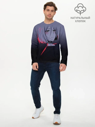 Мужской лонгслив базовый / Аниме. Грустная