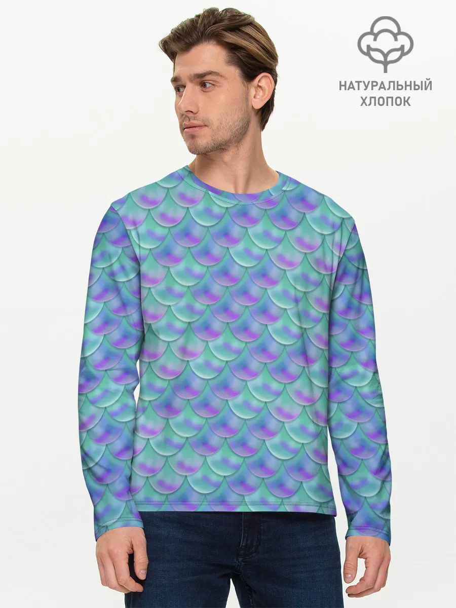 Мужской лонгслив базовый / РУСАЛКА | ЧЕШУЯ