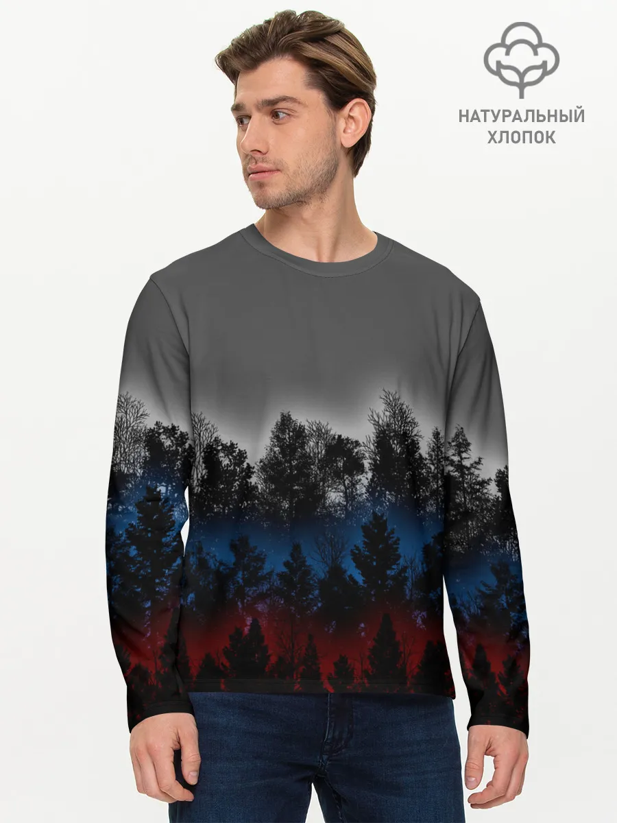 Мужской лонгслив базовый / Флаг из леса