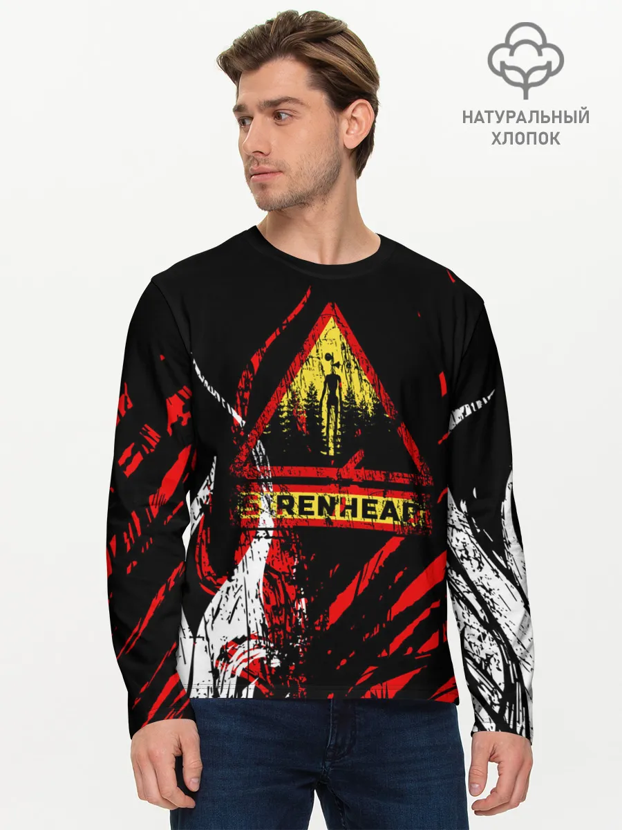 Мужской лонгслив базовый / Danger : Siren Head