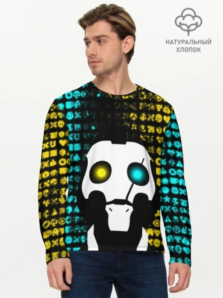 Мужской лонгслив базовый / ЛЮБОВЬ СМЕРТЬ И РОБОТЫ