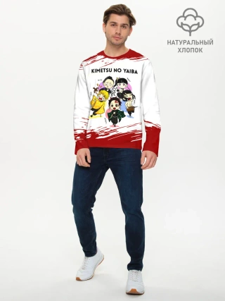 Мужской лонгслив базовый / Пять героев Kimetsu no Yaiba