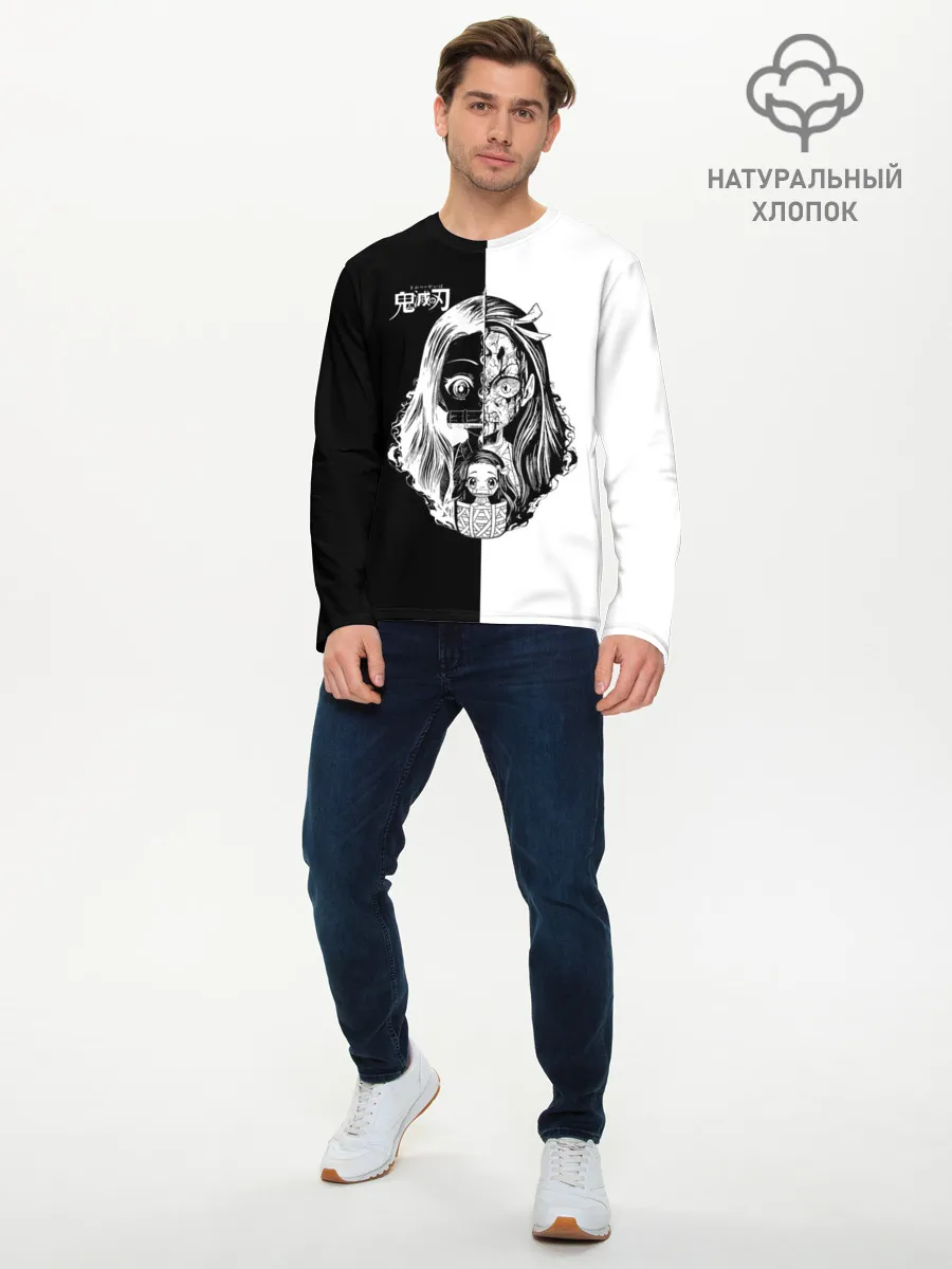 Мужской лонгслив базовый / Двуликая Незуко Камадо