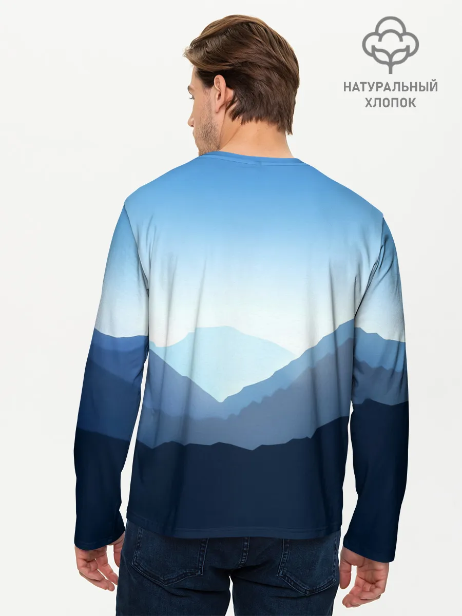 Мужской лонгслив базовый / Клинок, рассекающий демонов в горах