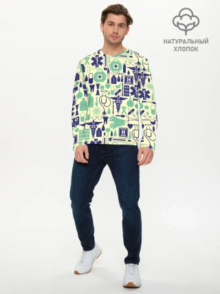 Мужской лонгслив базовый / Медицина | Паттерн