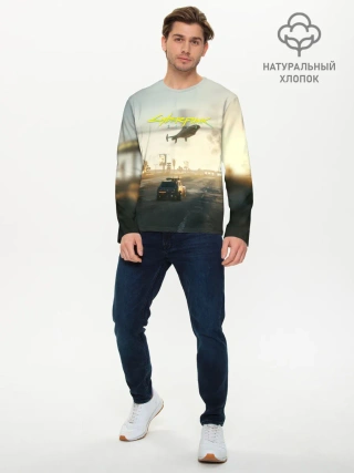 Мужской лонгслив базовый / CYBERPUNK 2077 | КИБЕРПАНК