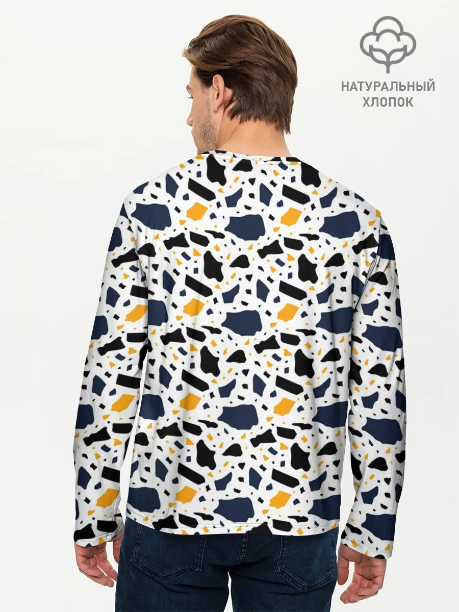 Мужской лонгслив базовый / Итальянский Узор Терраццо