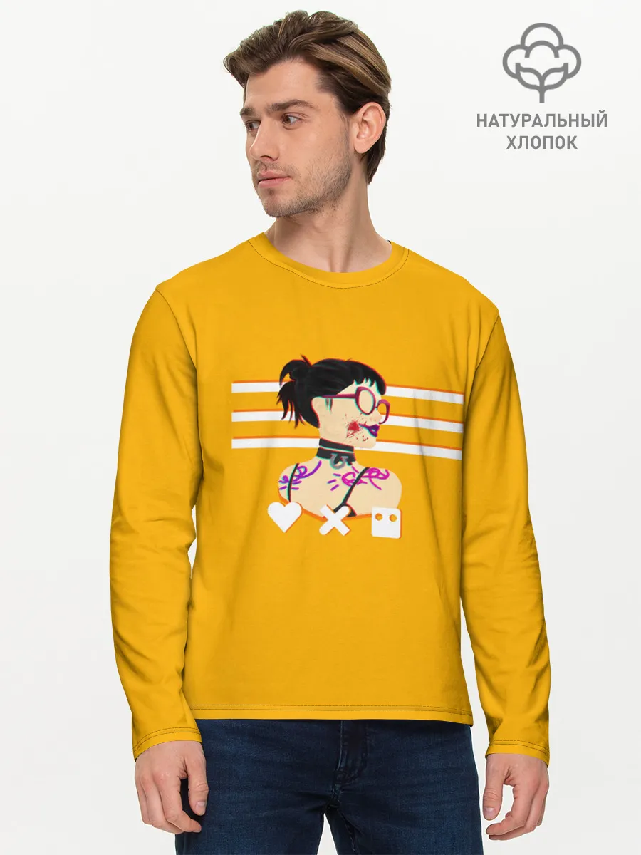 Мужской лонгслив базовый / Love, Death and Robots | Lora Glitch