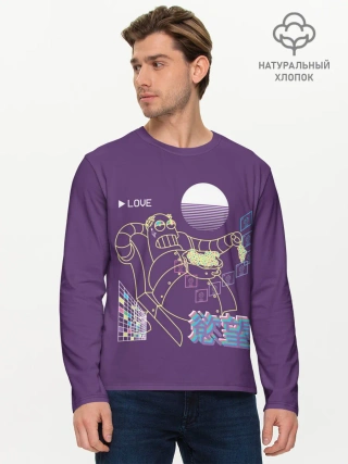 Мужской лонгслив базовый / Робот Геодонист