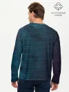 Мужской лонгслив базовый / Texture. Blue Ripples