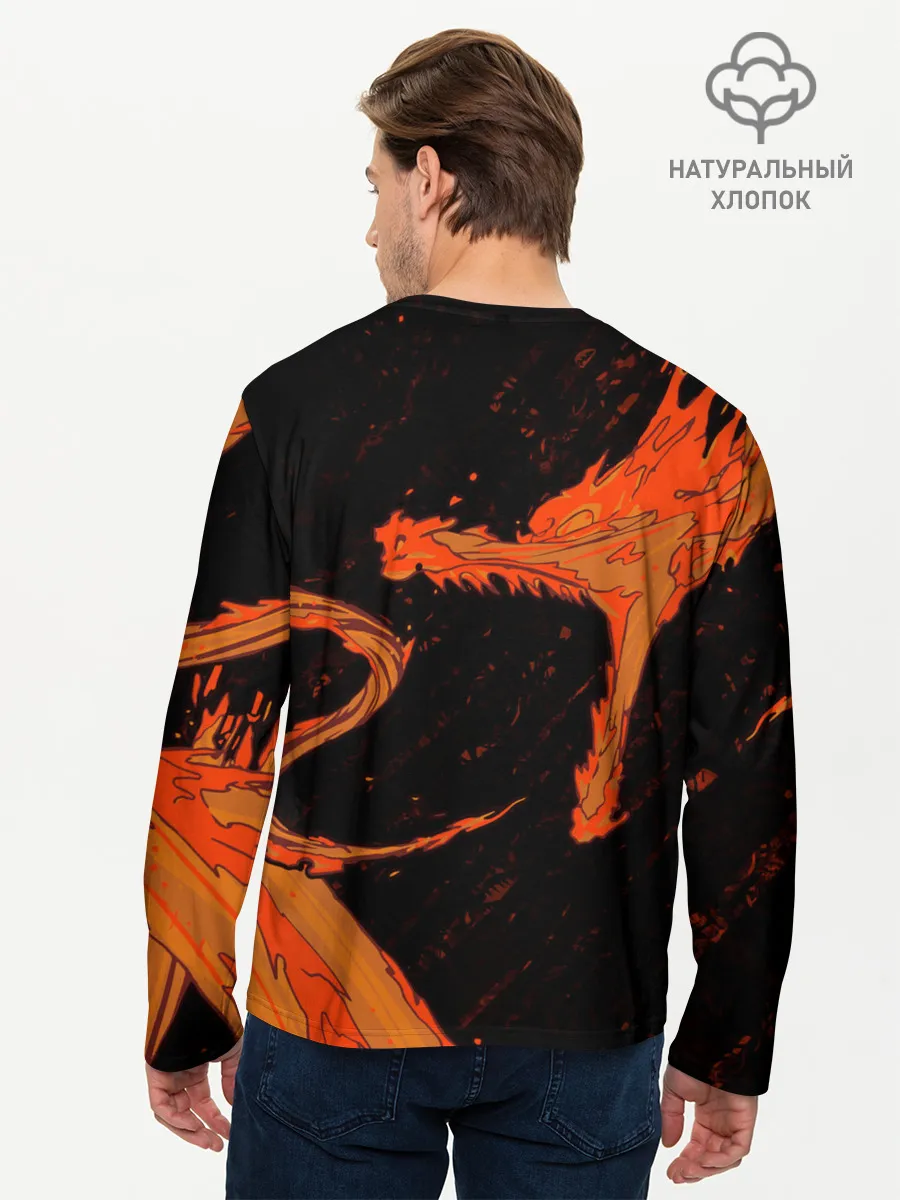 Мужской лонгслив базовый / Дыхание Солнца / Demon slayer