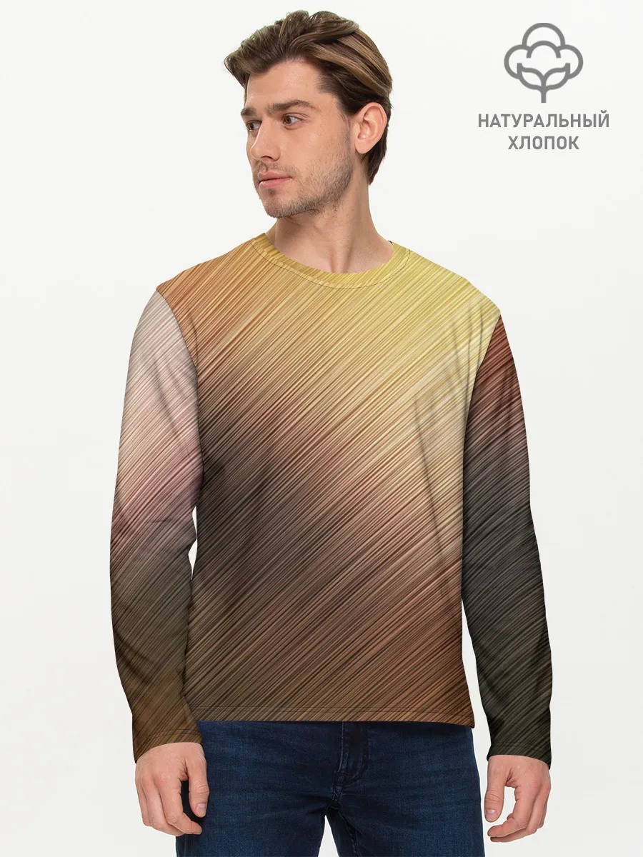 Мужской лонгслив базовый / Texture. Sun Glare