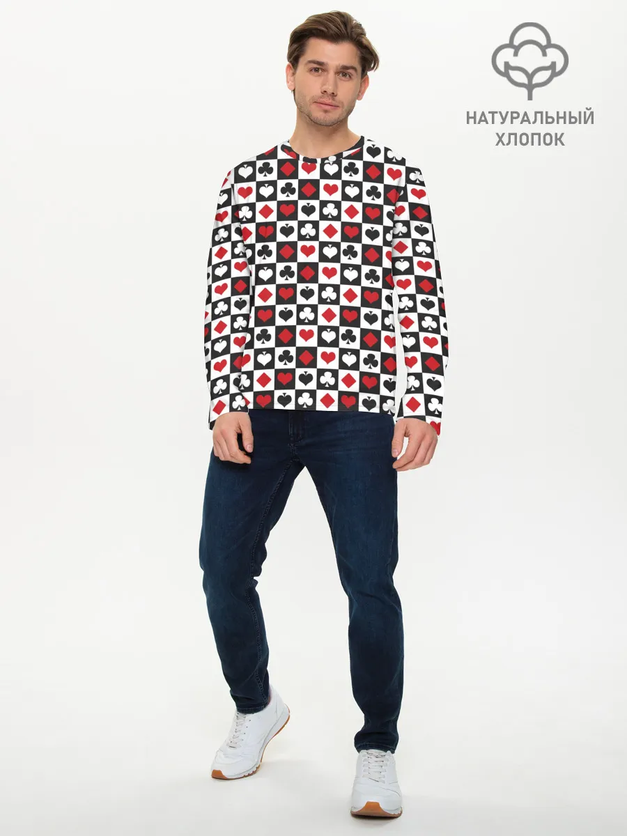 Мужской лонгслив базовый / SODA LUV | КАРТОЧНЫЕ МАСТИ