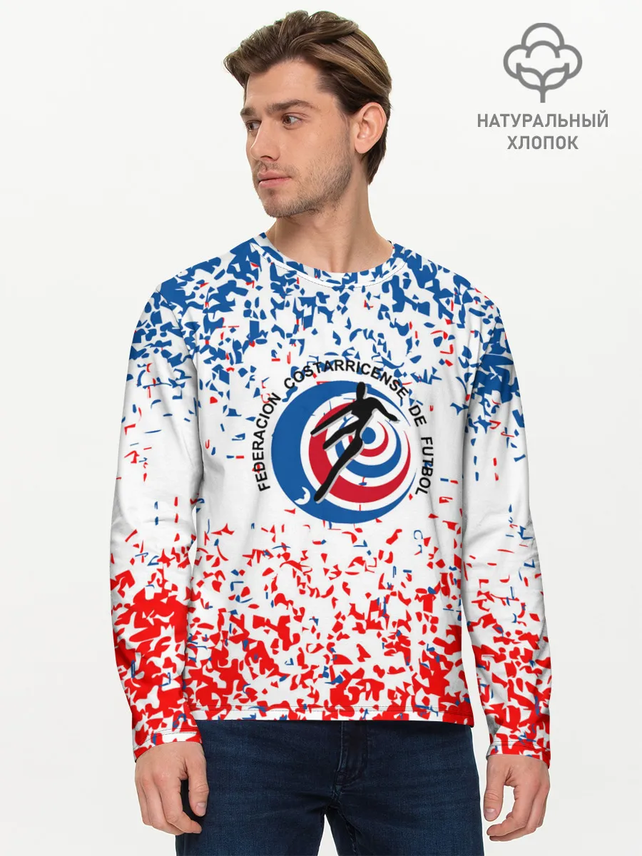 Мужской лонгслив базовый / Сборная Коста-Рики
