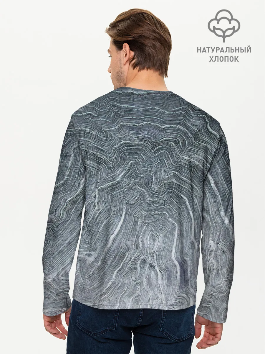 Мужской лонгслив базовый / Negative Waves