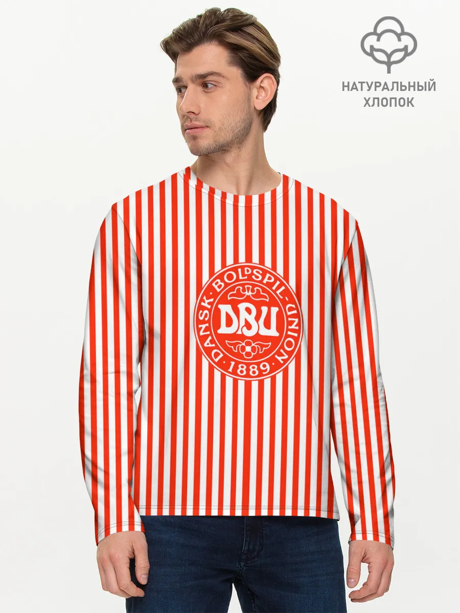Мужской лонгслив базовый / Сборная Дании
