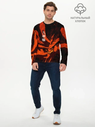 Мужской лонгслив базовый / Курама / Девятихвостый