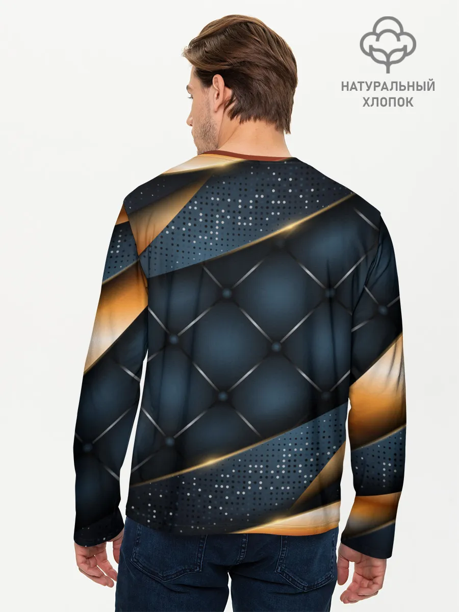 Мужской лонгслив базовый / 3D VIP GOLD CORNERS
