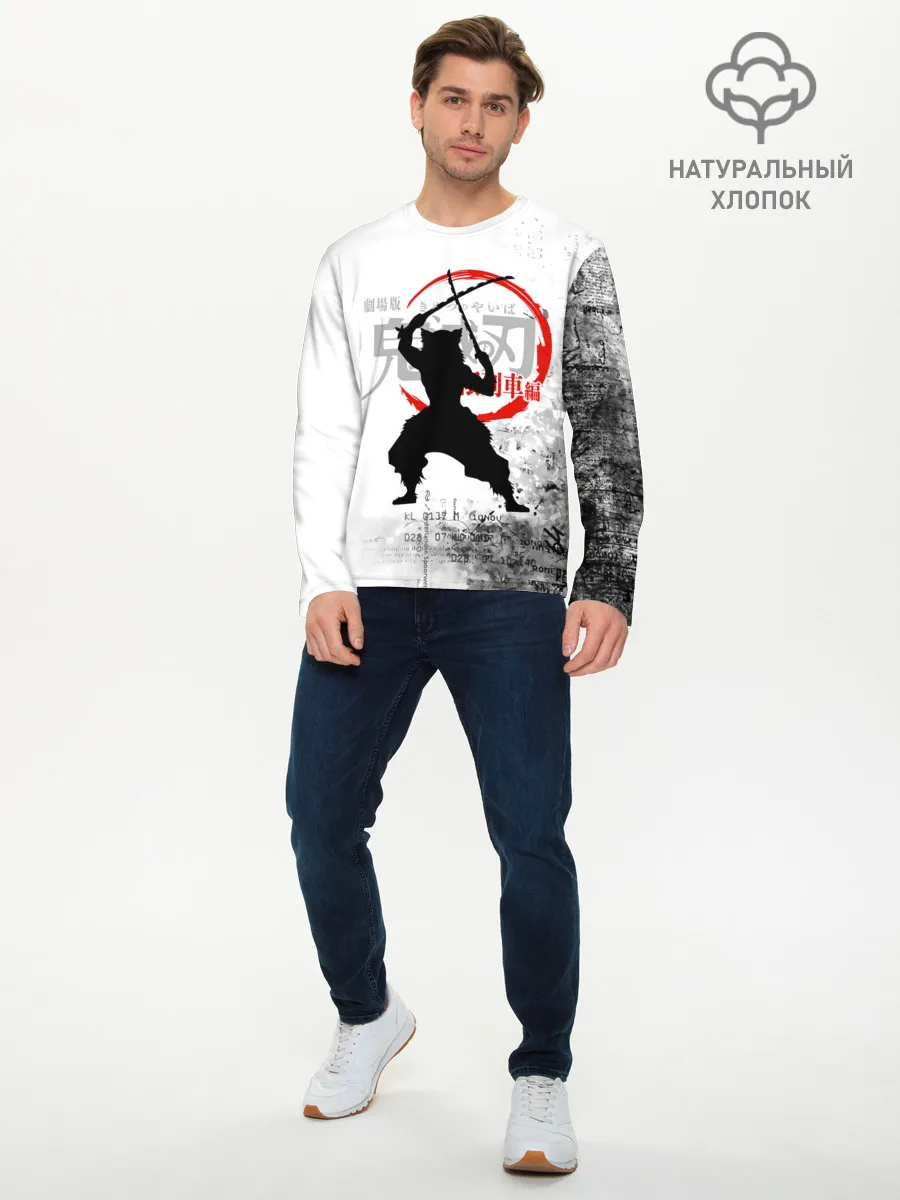 Мужской лонгслив базовый / Иноске Хашибира Kimetsu no Yaiba