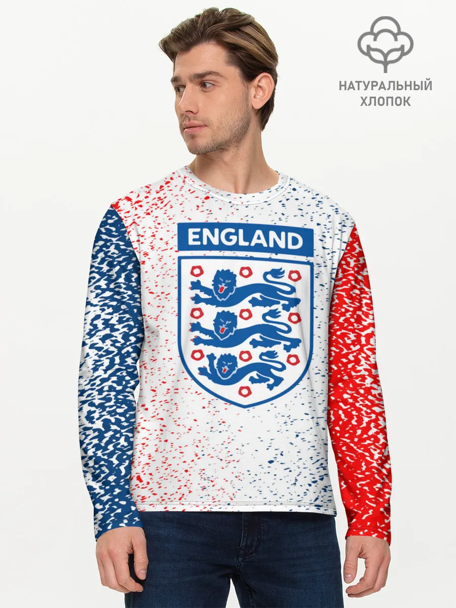 Мужской лонгслив базовый / Сборная Англии