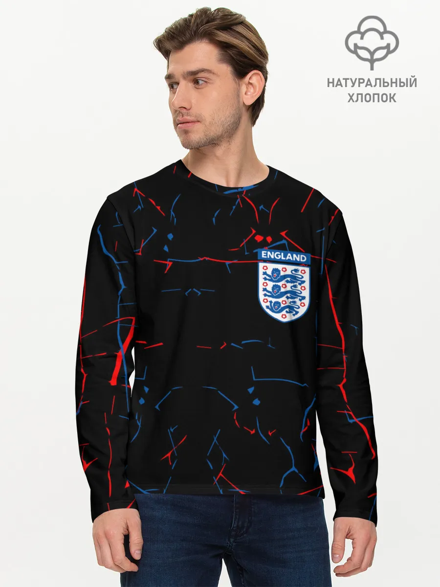 Мужской лонгслив базовый / Сборная Англии.