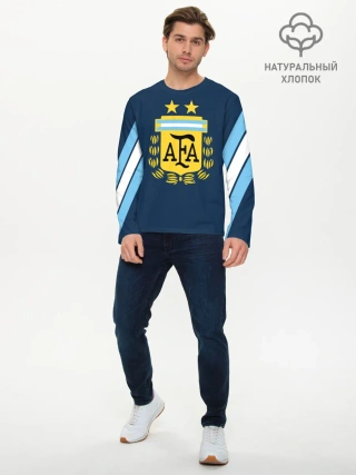 Мужской лонгслив базовый / Сборная Аргентины