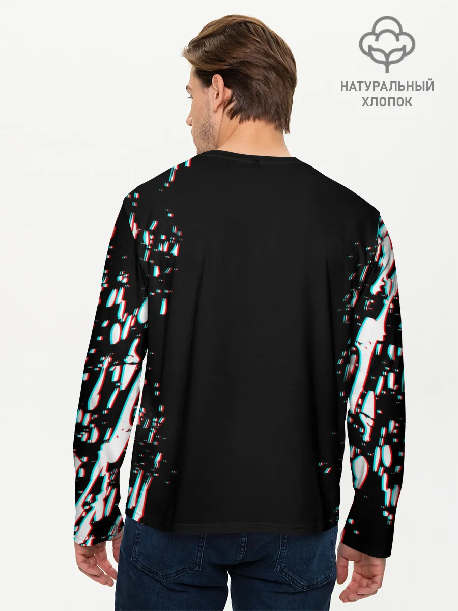 Мужской лонгслив базовый / Love, Death and Robots | Lora Glitch