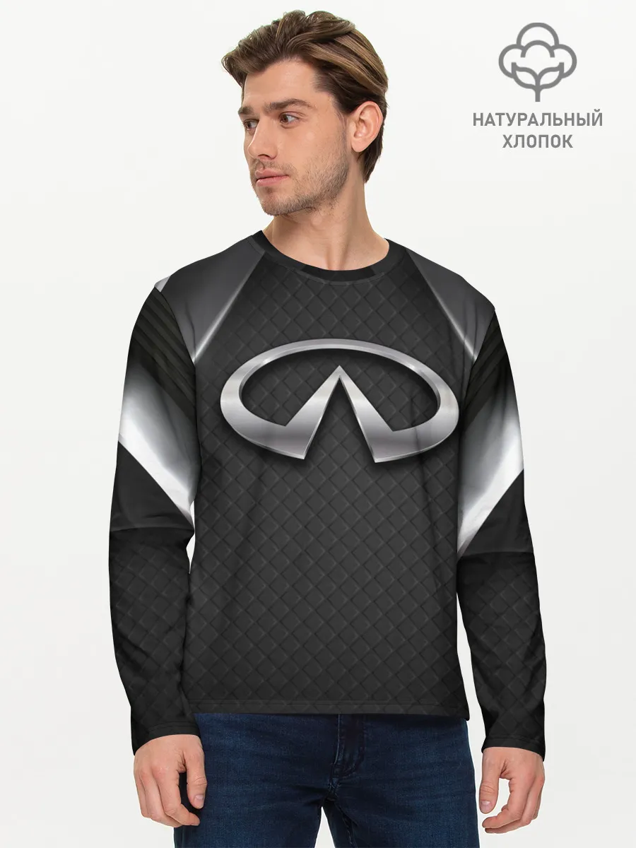 Мужской лонгслив базовый / ИНФИНИТИ ТЕХНОЛОГИЧНЫЙ ПАТТЕРН