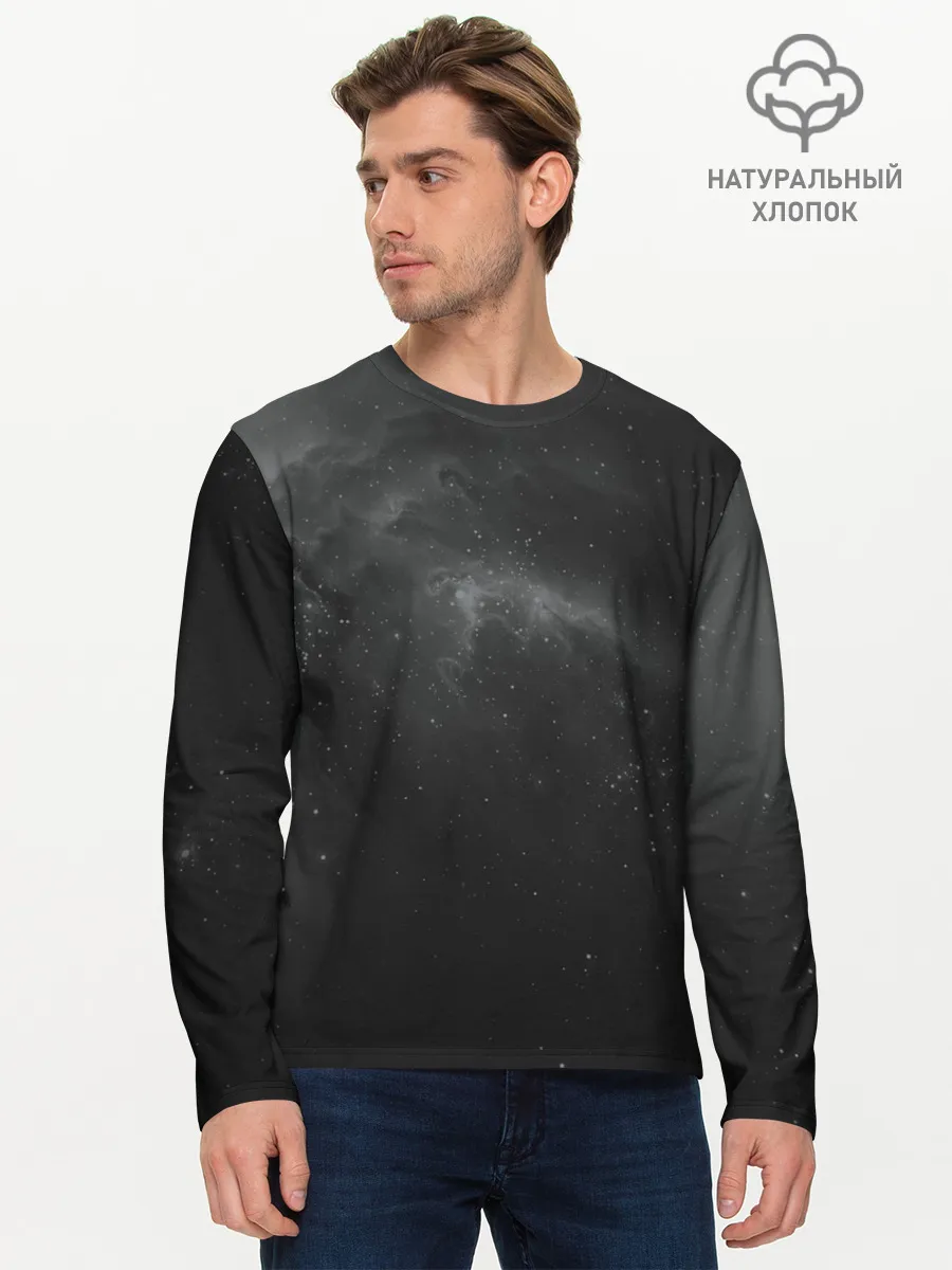 Мужской лонгслив базовый / Бескрайний космос
