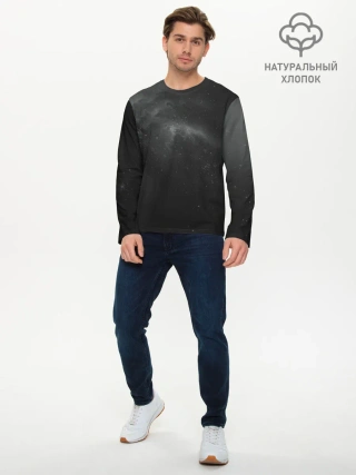 Мужской лонгслив базовый / Бескрайний космос