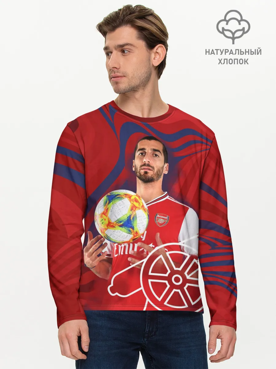 Мужской лонгслив базовый / Henrikh Mkhitaryan | Arsenal
