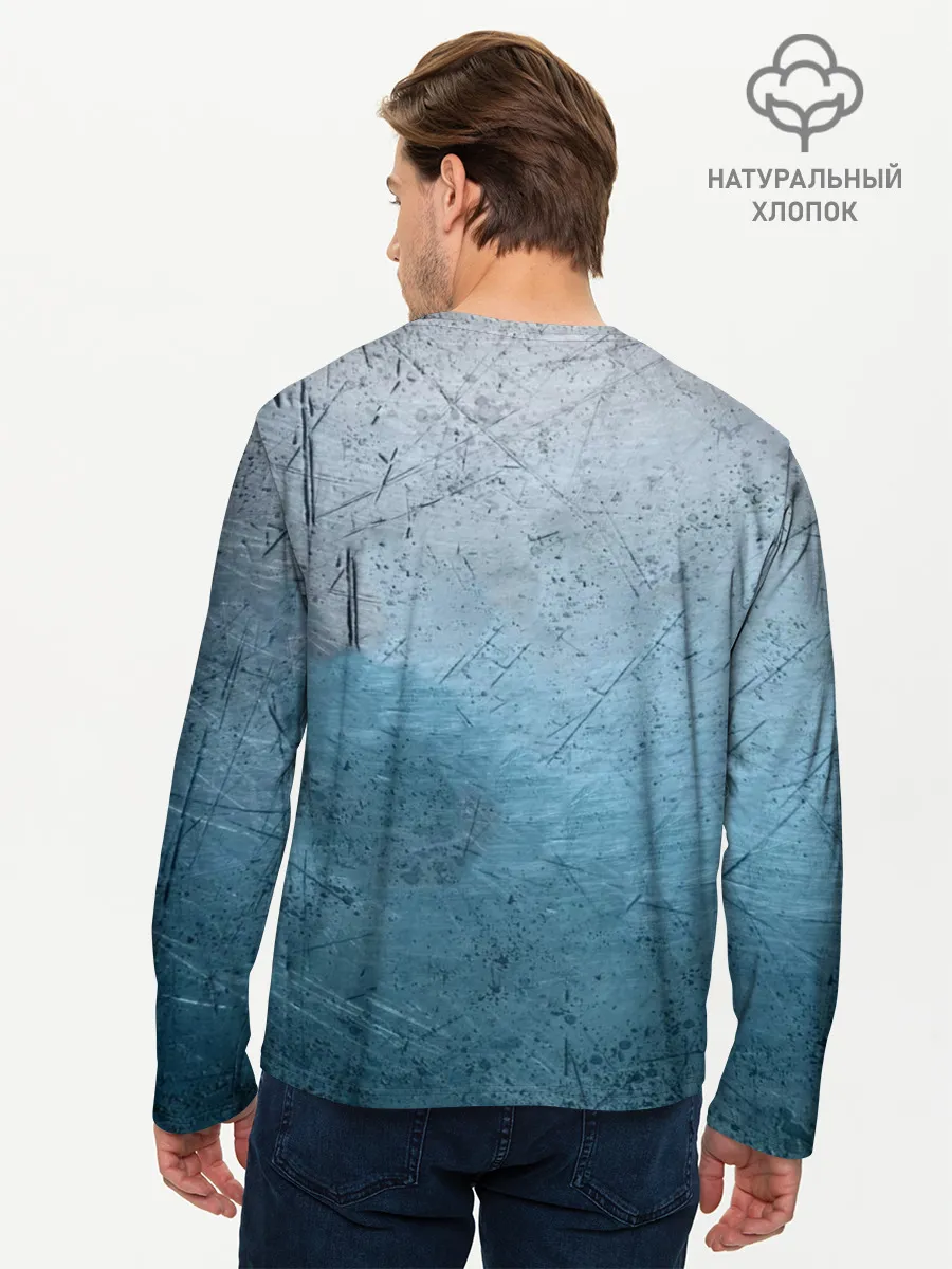 Мужской лонгслив базовый / Blue Glass