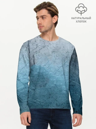 Мужской лонгслив базовый / Blue Glass