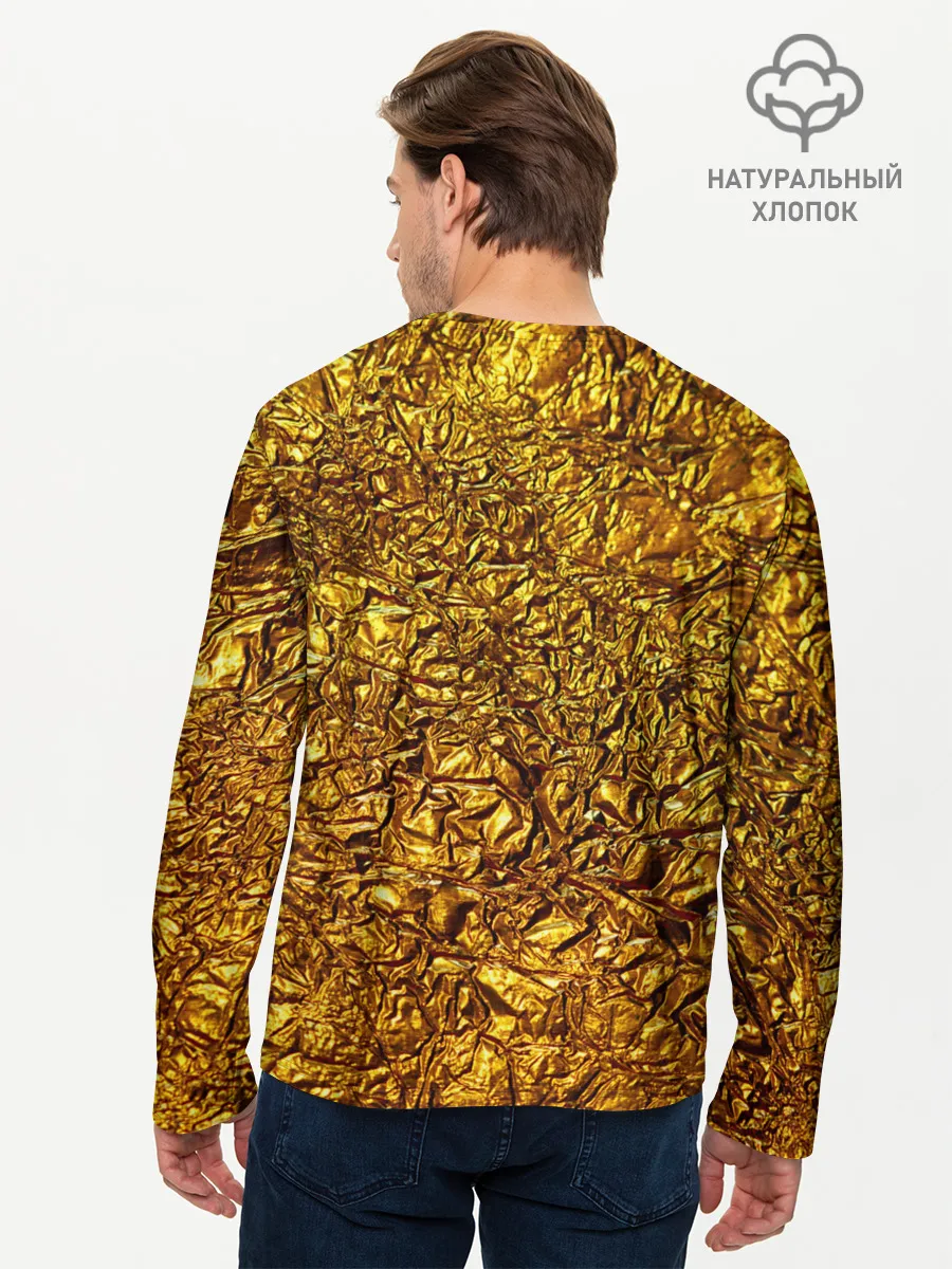 Мужской лонгслив базовый / Сусальное золото