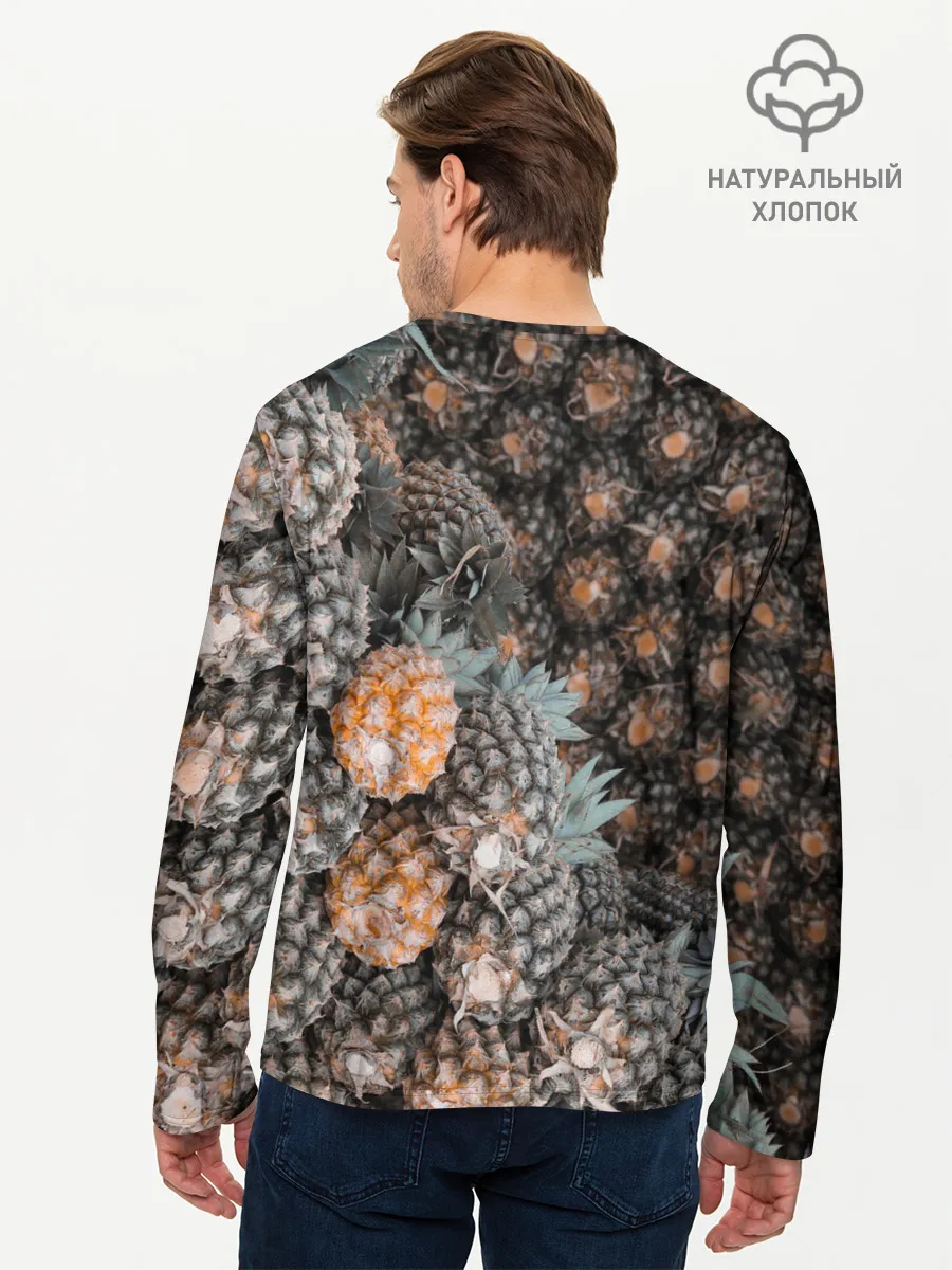 Мужской лонгслив базовый / Спелые ананасы