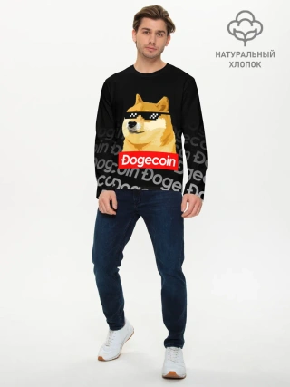 Мужской лонгслив базовый / DOGECOIN / DOGE / ДОГИКОИН