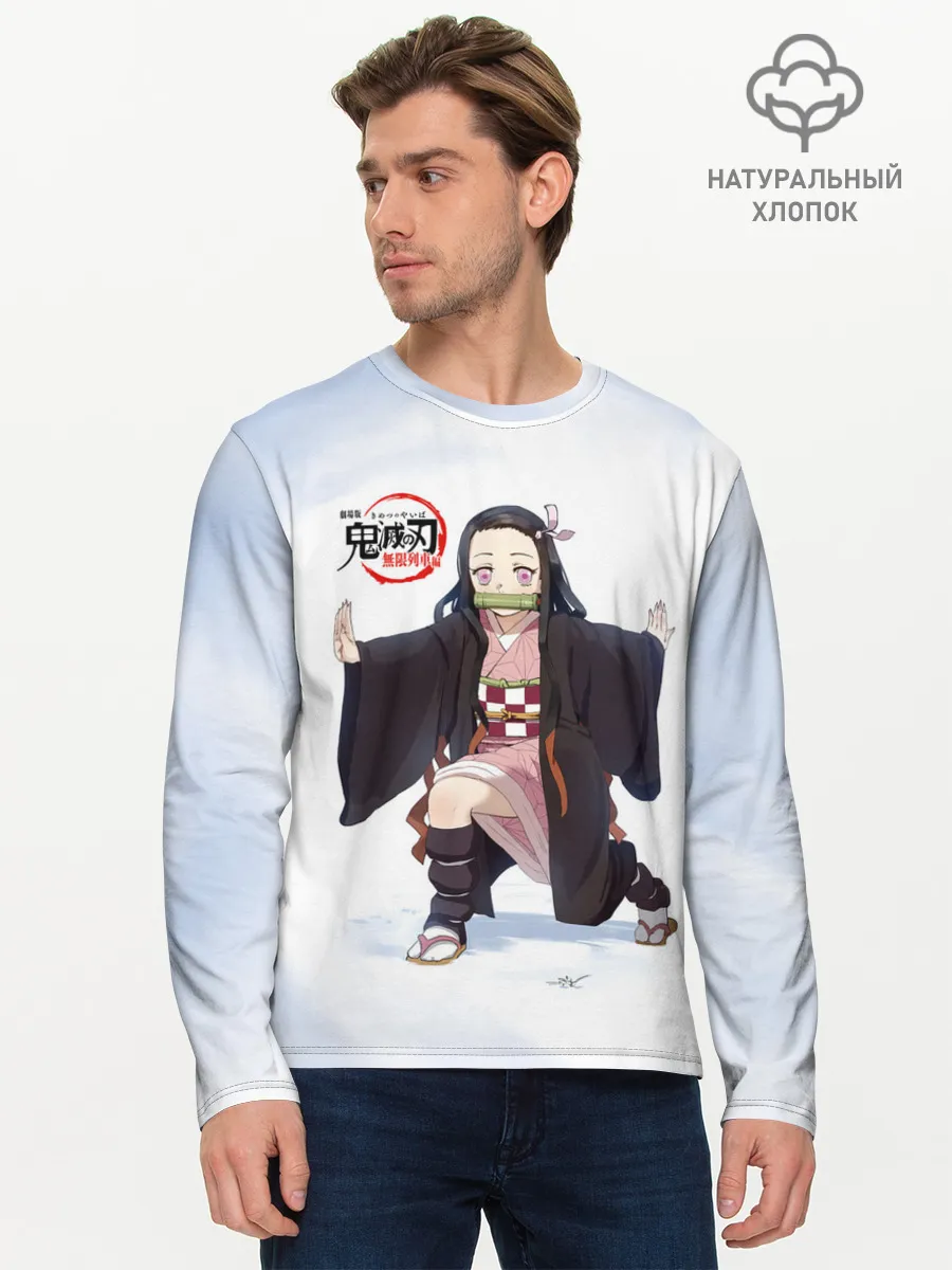 Мужской лонгслив базовый / Nezuko Kamado Kimetsu no Yaiba