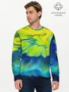 Мужской лонгслив базовый / Разводы яркой краски