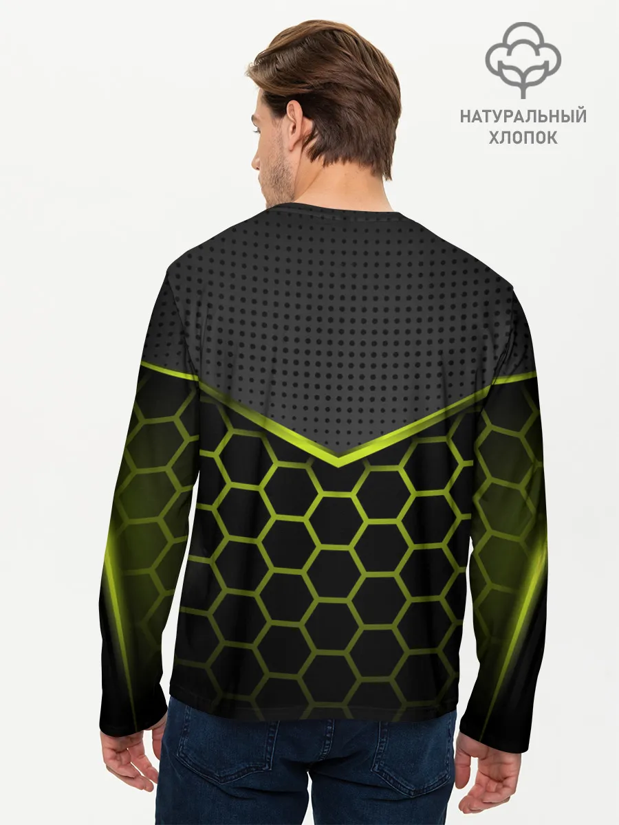 Мужской лонгслив базовый / 3D СОТЫ / ОБЪЕМНАЯ БРОНЯ