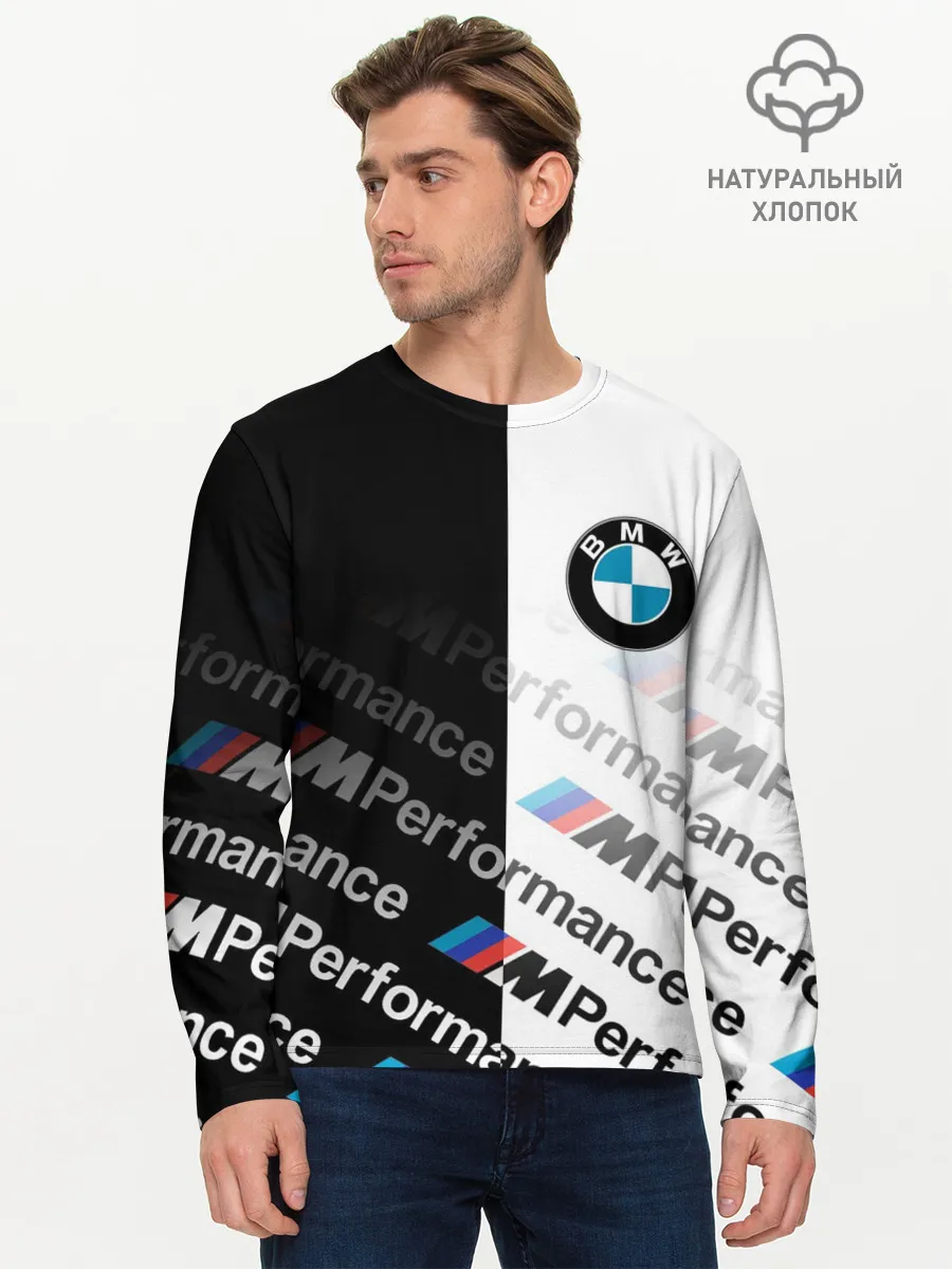Мужской лонгслив базовый / BMW / M PERFORMANCE ГРАДИЕНТ