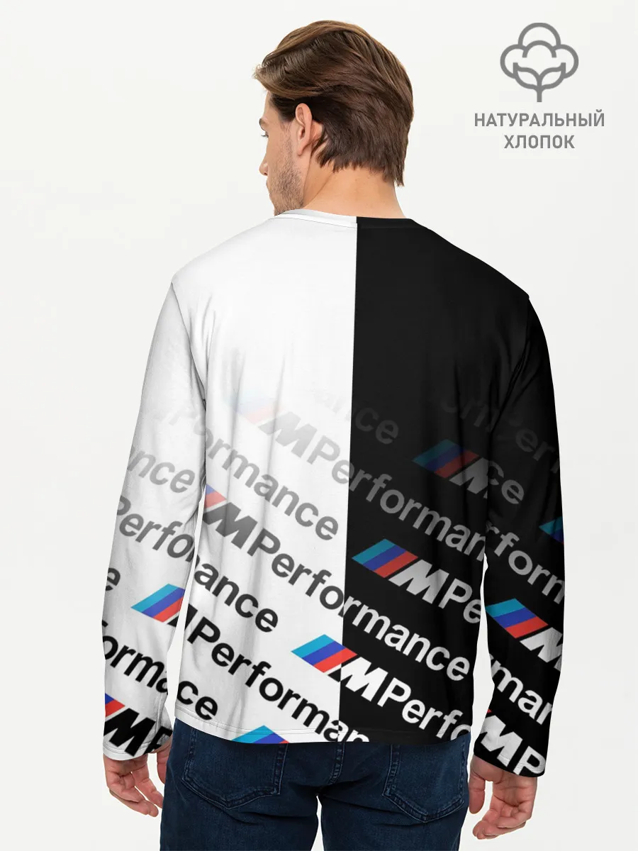 Мужской лонгслив базовый / BMW / M PERFORMANCE ГРАДИЕНТ