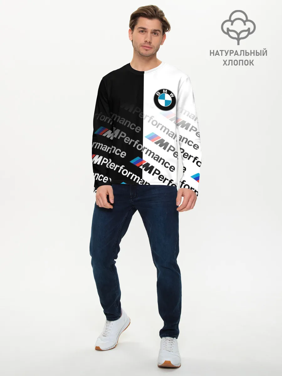 Мужской лонгслив базовый / BMW / M PERFORMANCE ГРАДИЕНТ